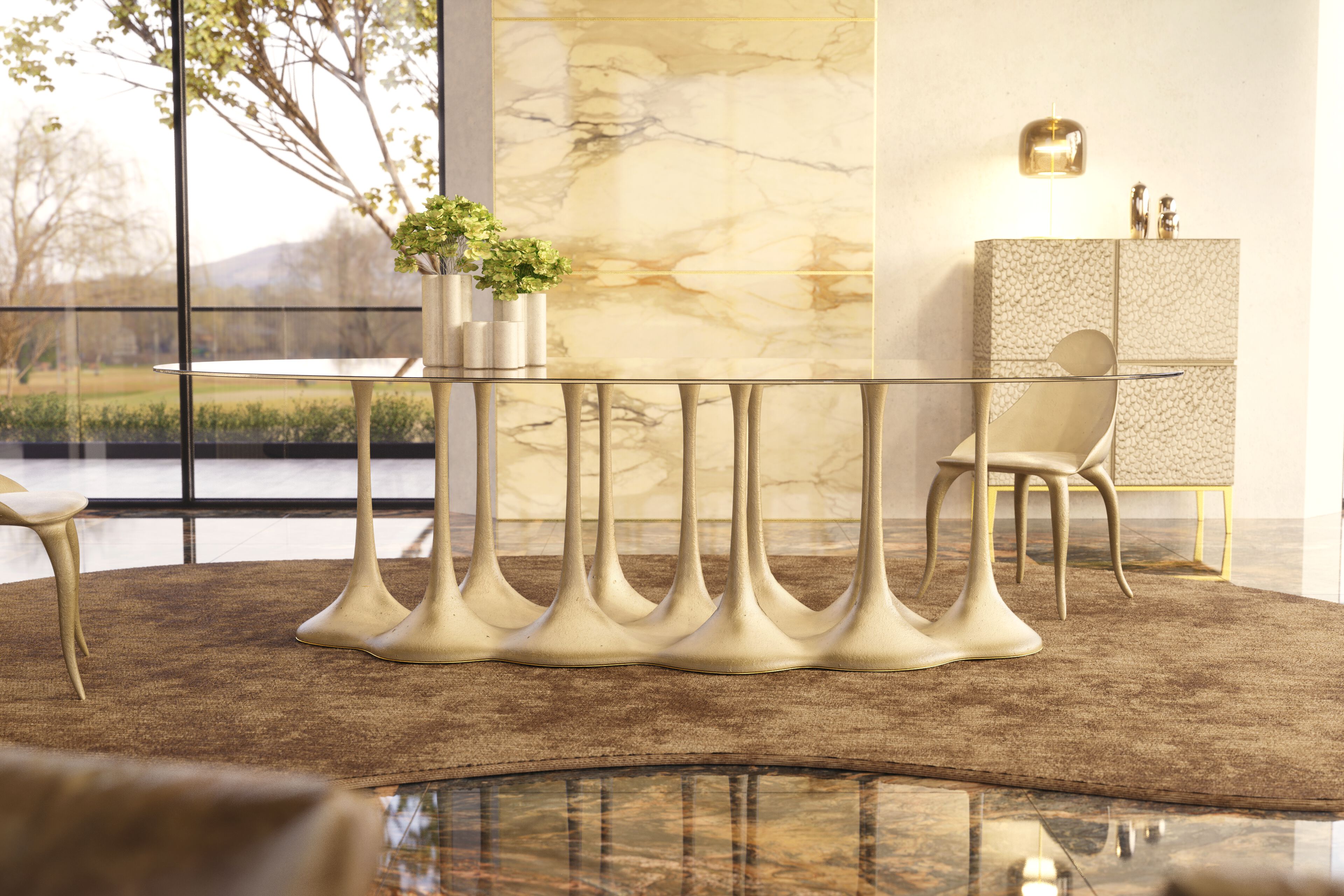 Овальный стол из стекловолокна KARPA AMAZONIA K2008A ARCH-00102103 - Вид №8