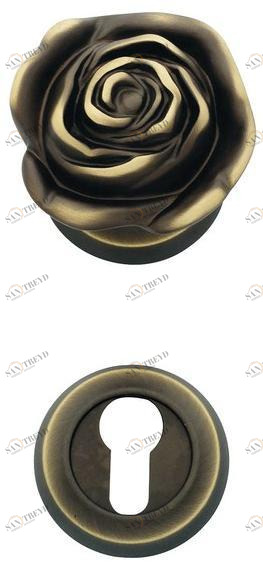 LINEA CALI' Ручка дверная из латуни в классическом стиле Rose sun-id-1367515