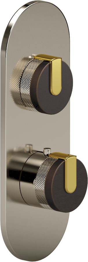 E-8026-R1OBE0-L1AU-PN-T Планка M-Series с 2 ручками - Внешняя часть GRAFF MOD+