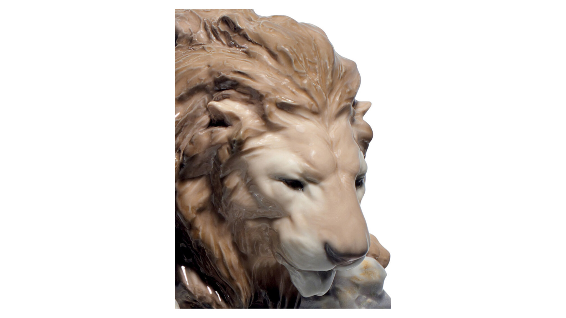 10669060 LLADRO Фигурка Lladro "Притаившийся лев" 29x31см Фарфор Lladró  - Вид №3