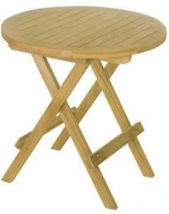 Il Giardino di Legno Складной круглый деревянный садовый столик Venezia 848