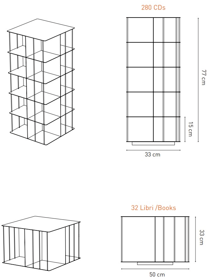 KRIPTONITE Отдельно стоящий вращающийся книжный шкаф из алюминия sun-id-1389768 - Вид №20