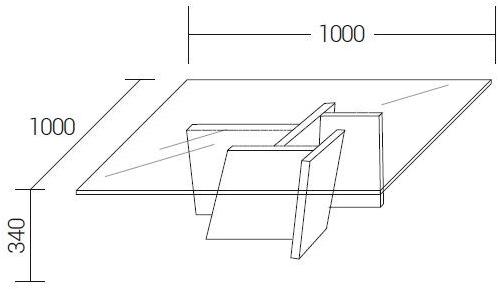 Dall'Agnese Низкий стол из дерева и стекла Stripe sun-id-1494457 - Вид №1