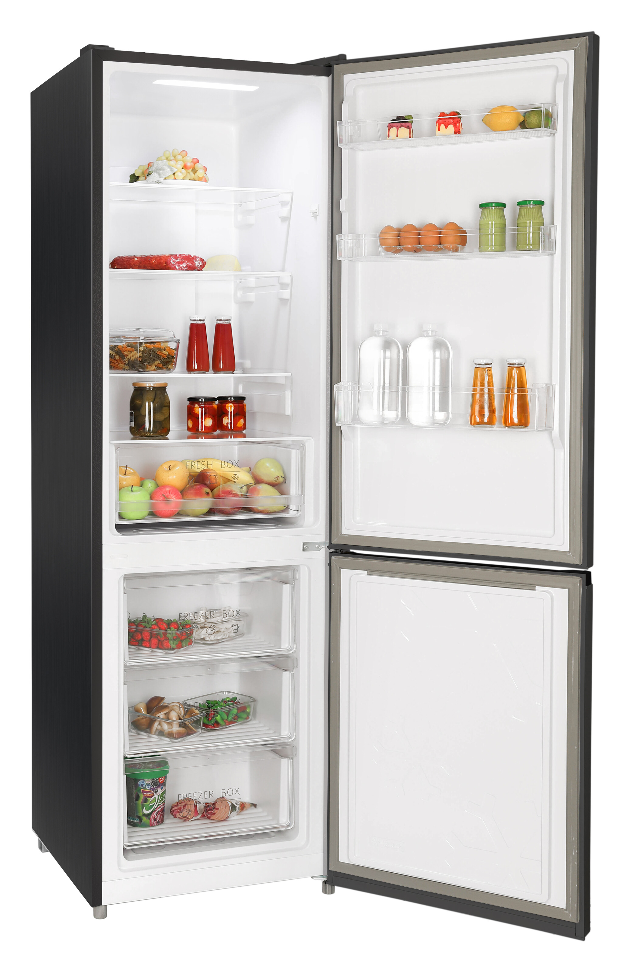 9069207 Холодильник с морозильником   Nordfrost RFC 390D NFXd черный STDN-0011353 - Вид №1