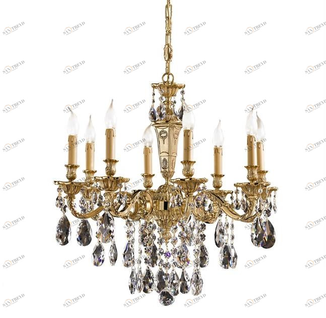 Possoni Illuminazione Люстра из французского золота с кристаллами swarovski® Boris 098/8-sw/g 