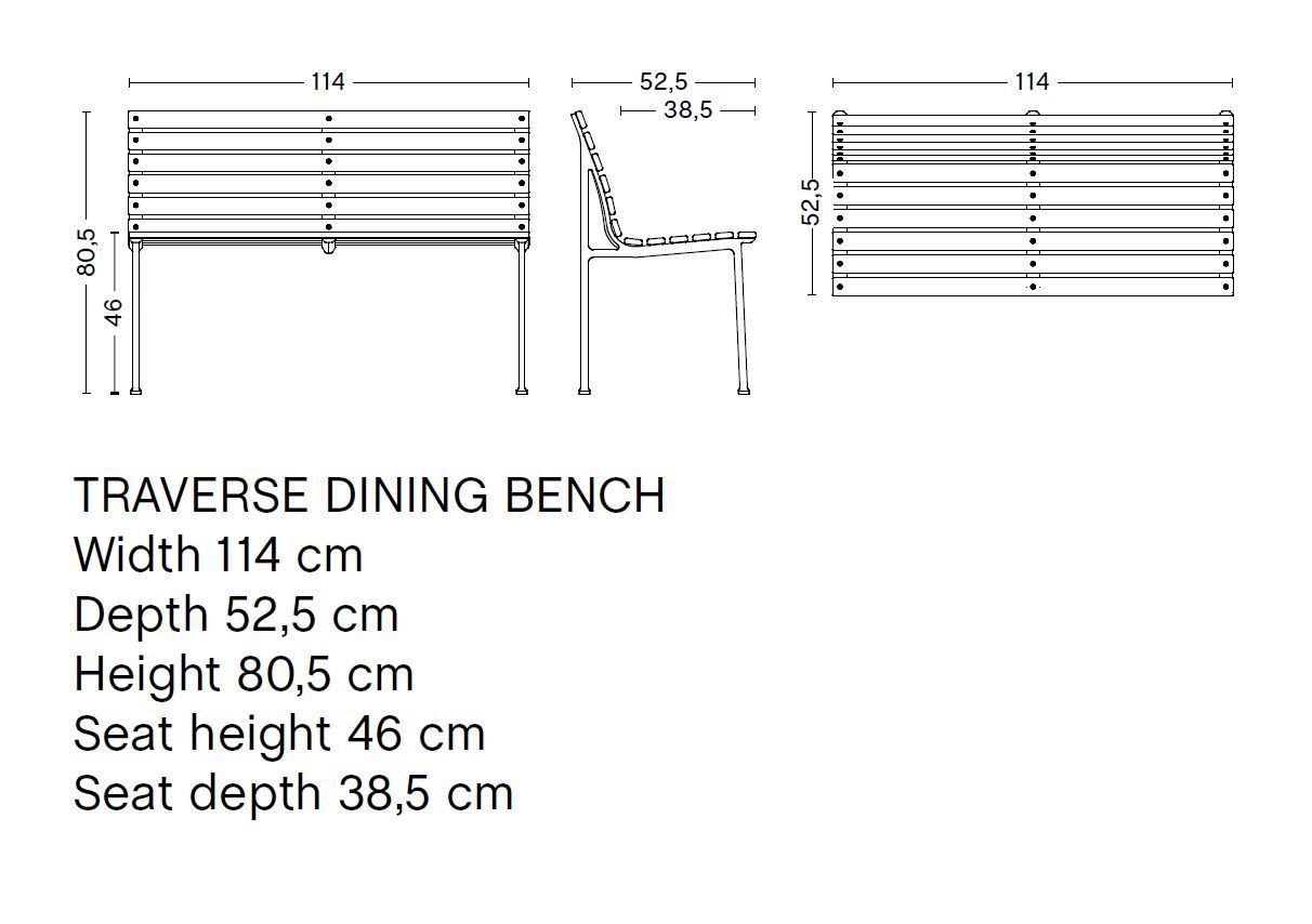 Садовая скамейка из ясеня со спинкой Hay Траверс ARCH-00047792 - Вид №5