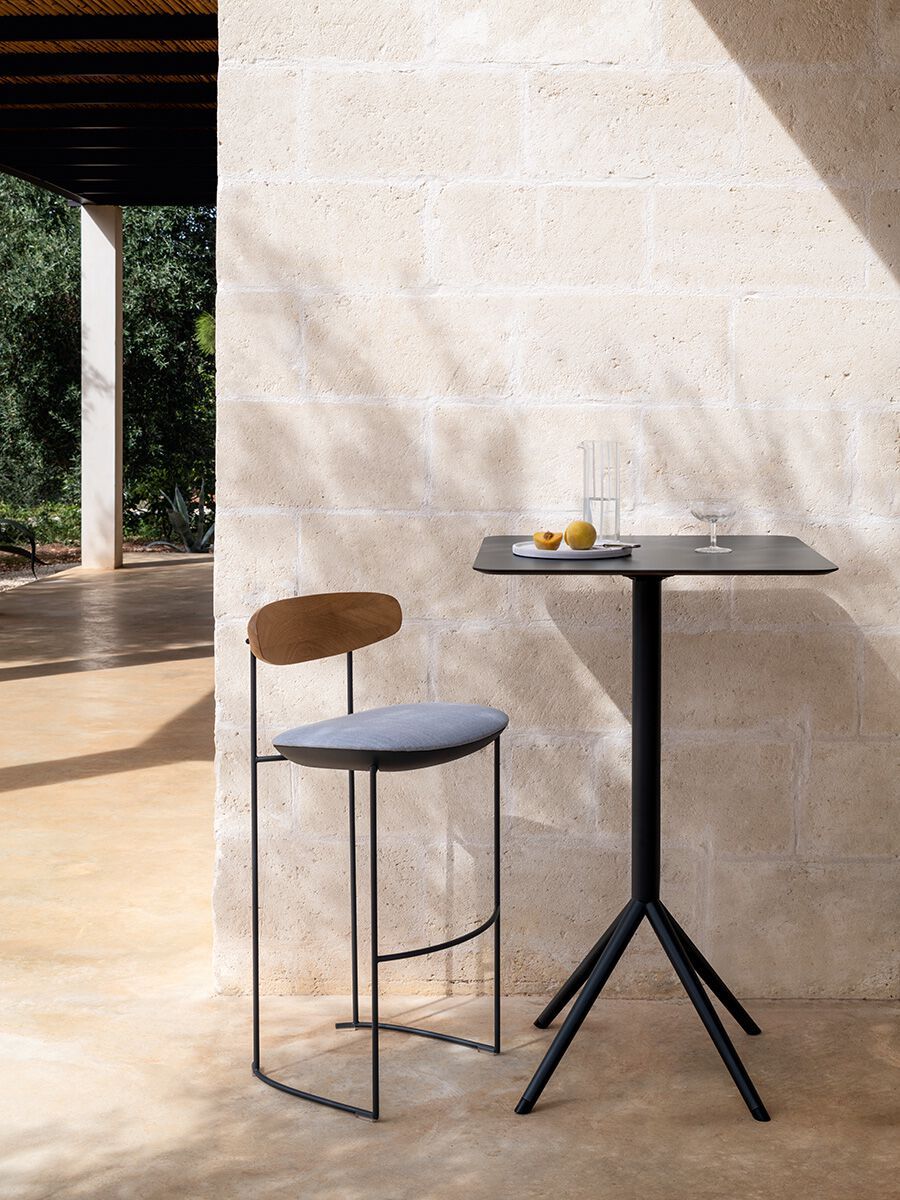 Высокий квадратный стол с откидным верхом из HPL Potocco OTX ARCH-00033954 - Вид №1