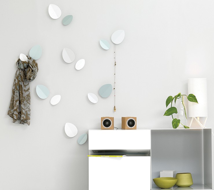 Ex.T Leaf Large Настенная вешалка ice grey EXLEAFG/GH - Вид №3