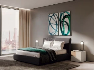 Febal Casa Съемная тканевая кровать с мягким изголовьем