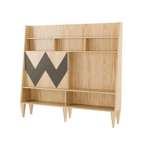 Стеллаж деревянный шпон коричневый Woo Wall WOODI  00-3966194 Бежевый;коричневый