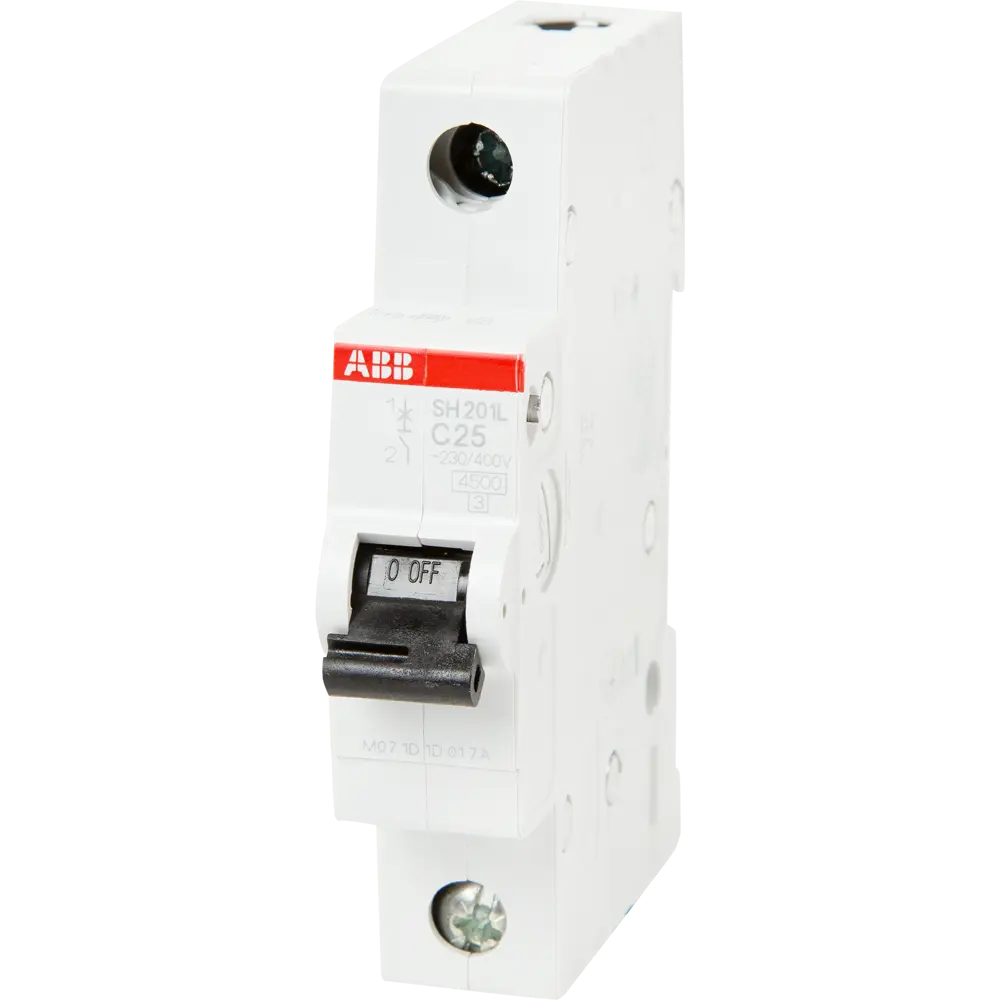 Автоматический выключатель ABB SH201L 1P C25 А 4.5 кА 2CDS241001R0254 STLM-2096384