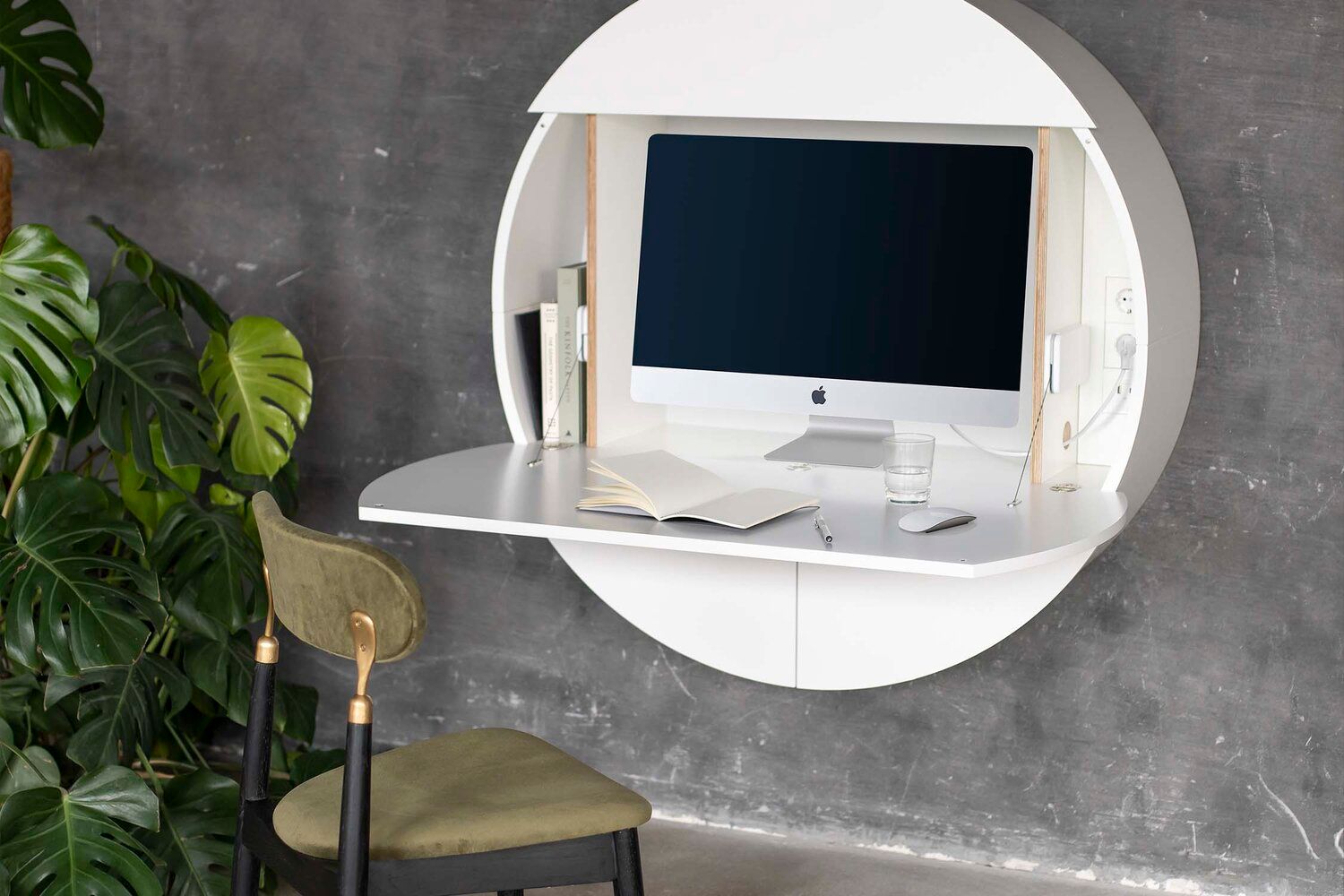 Деревянный подвесной письменный стол для ПК с откидными дверцами EMKO PILL EXTRA ARCH-00125892 - Вид №3