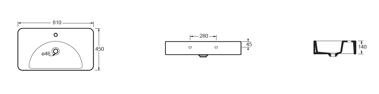 Керамический одиночный умывальник Alice Ceramica Lunaris ARCH-00034417 - Вид №10