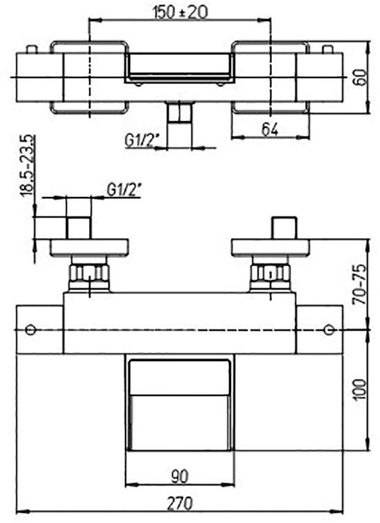Paini Dax-R 84CR111THWFKM смеситель для ванны  - Вид №4