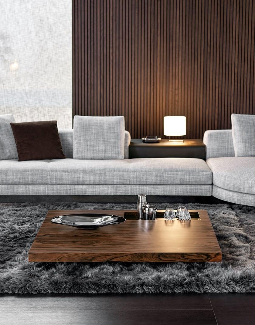 Minotti Журнальный столик из дерева и мрамора Boteco sun-id-1459217 - Вид №2