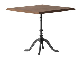 Квадратный стол из массива дерева со спицами