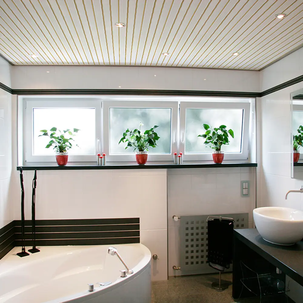 РСП Золотая потолочная панель ПВХ для влажных помещений 15496598 STLM-0006030 - Вид №3