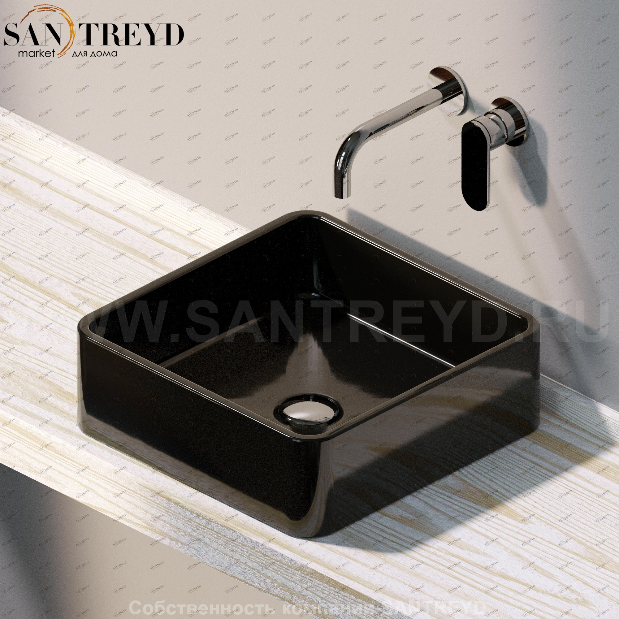 MWL409017 Накладная раковина на столешницу  квадратная Ceramica Flaminia Miniwash