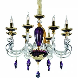 Подвесная люстра Divinare Simona 5125/12 LM-8 DIVINARE ДИЗАЙНЕРСКИЕ, SIMONA PURPLE 074998 Фиолетовый