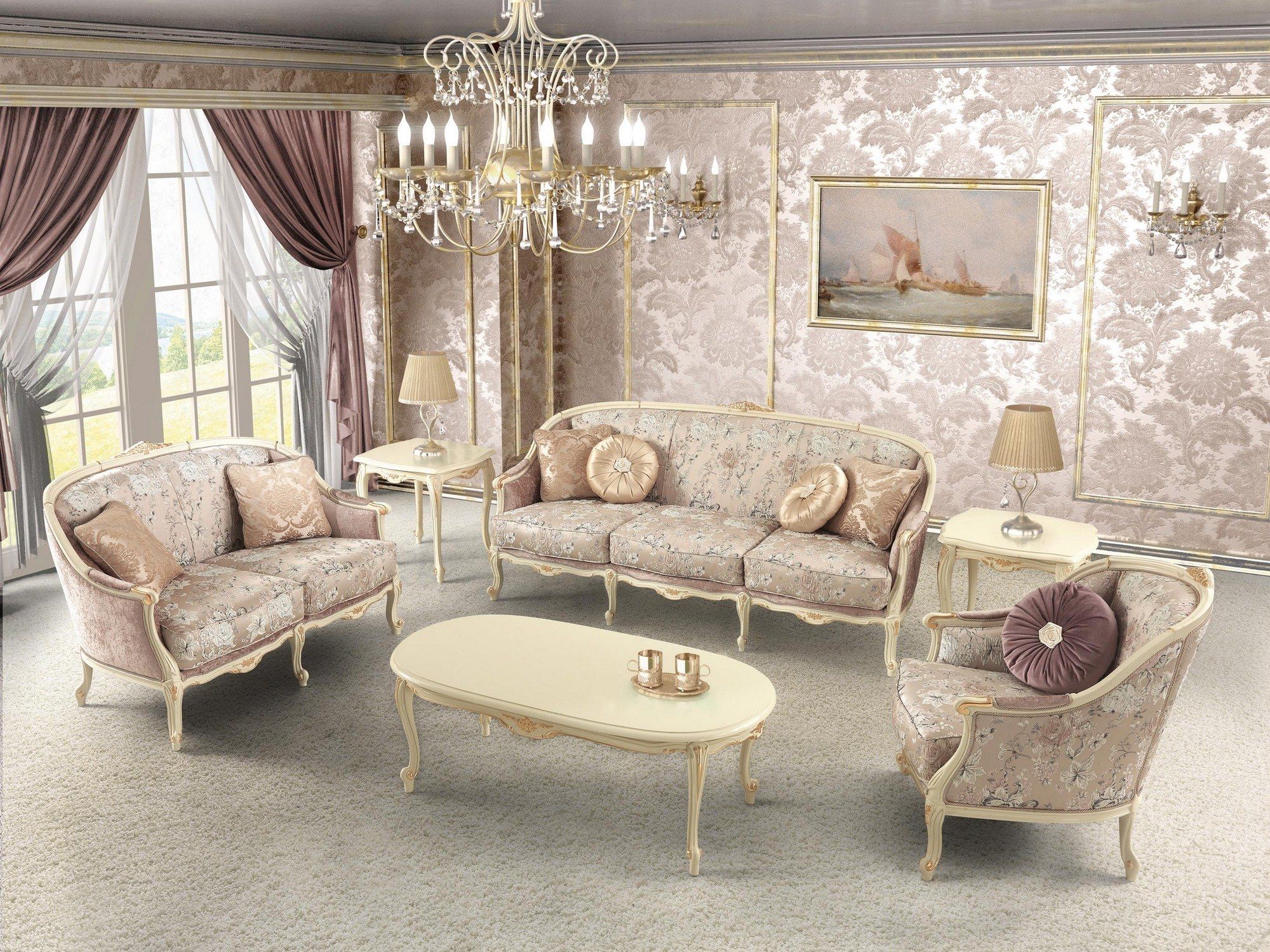 Ткань диван GUERRA VANNI Роза ARCH-00114693 - Вид №1