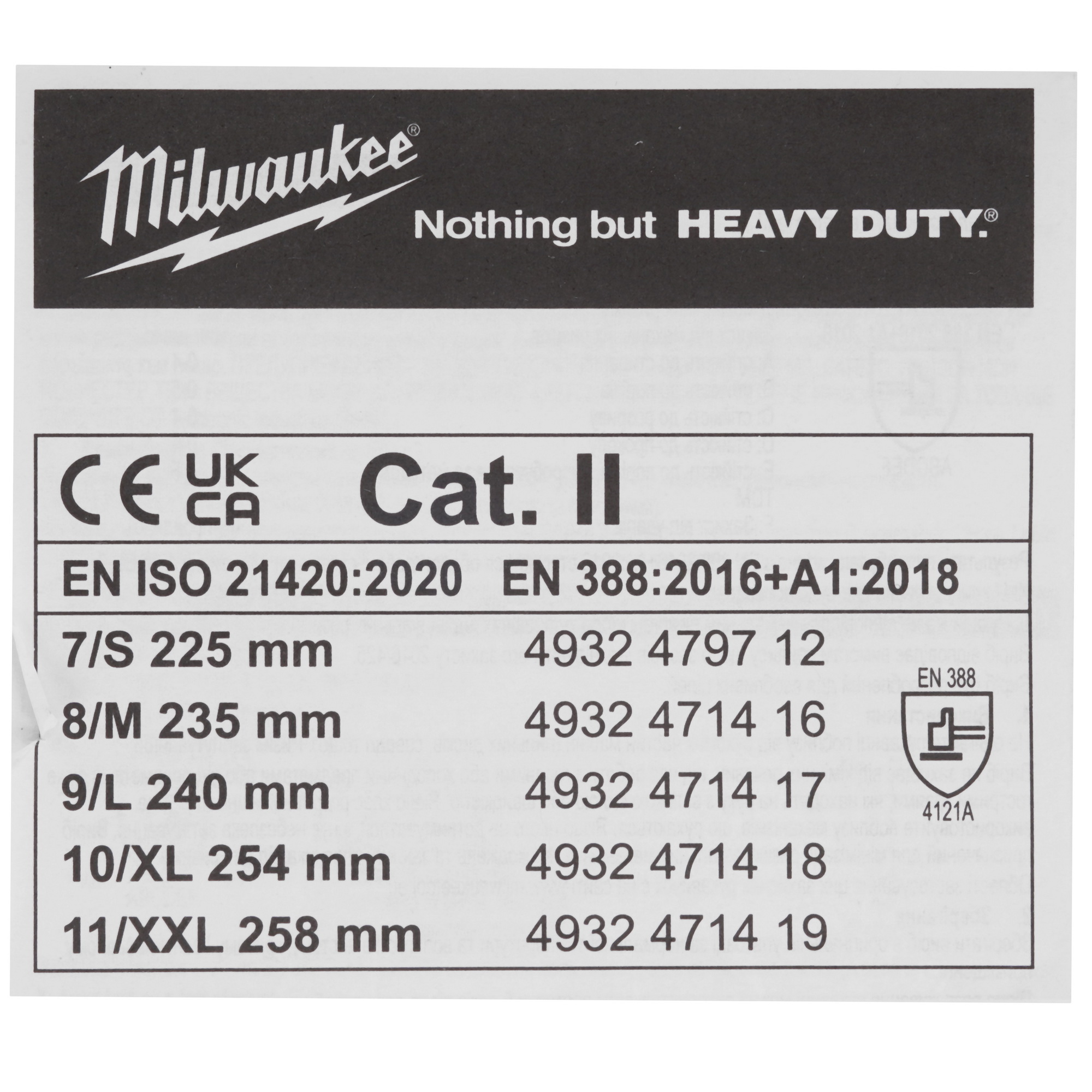 Перчатки трикотажные Milwaukee Hi-Vis Cut level 3/C 7/S 5478064 STDN-0100503 - Вид №3