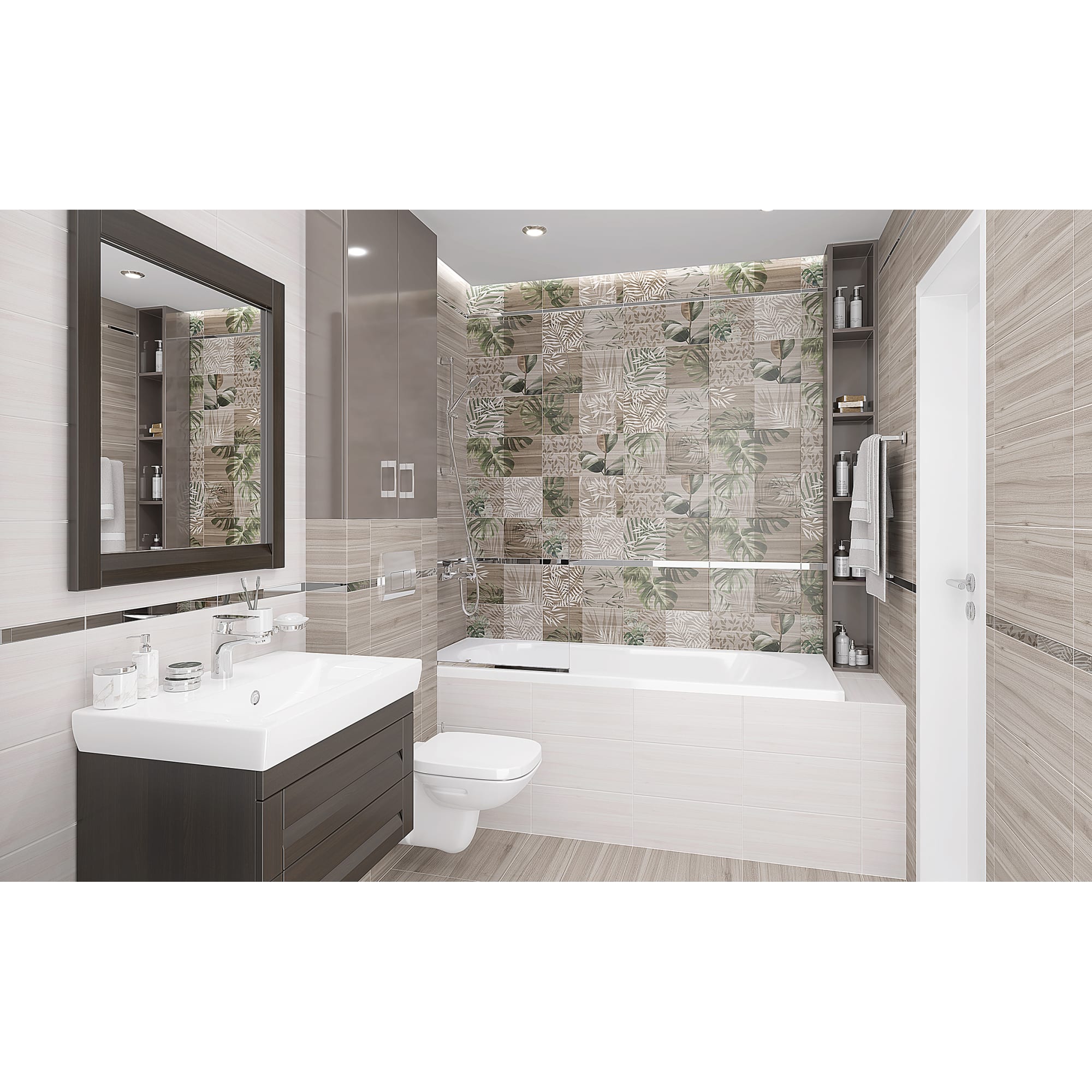 82794863 Плитка настенная 20х40 см 1.2 м² цвет бежевый Organic Santreyd - Вид №3