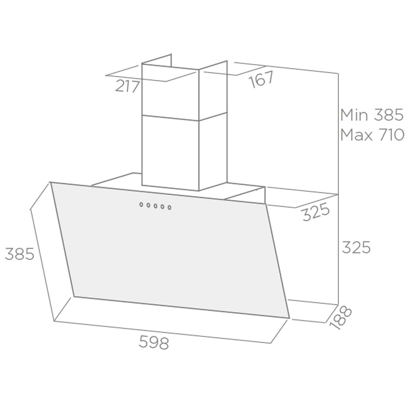 9014725 Вытяжка наклонная Jetair SURI 60/A/WH белый/белый STDN-0056299 - Вид №1