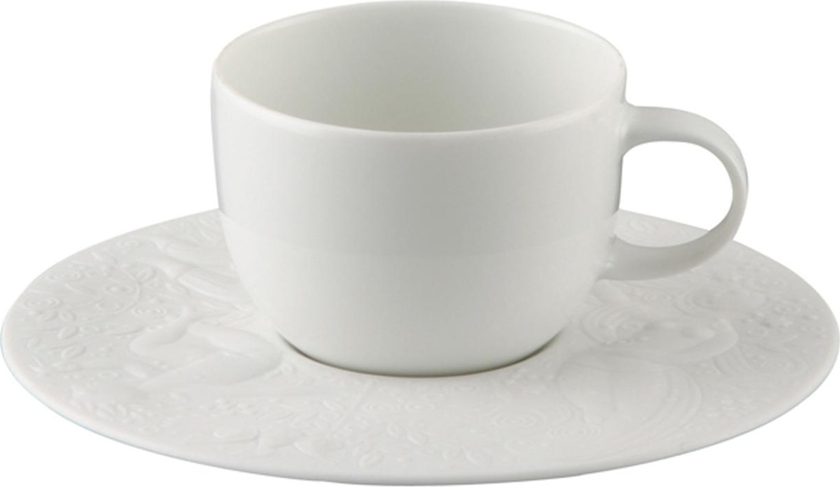 72492 Rosenthal Чашка для эспрессо с блюдцем Rosenthal Волшебная флейта 100мл, фарфор, белая Фарфор 