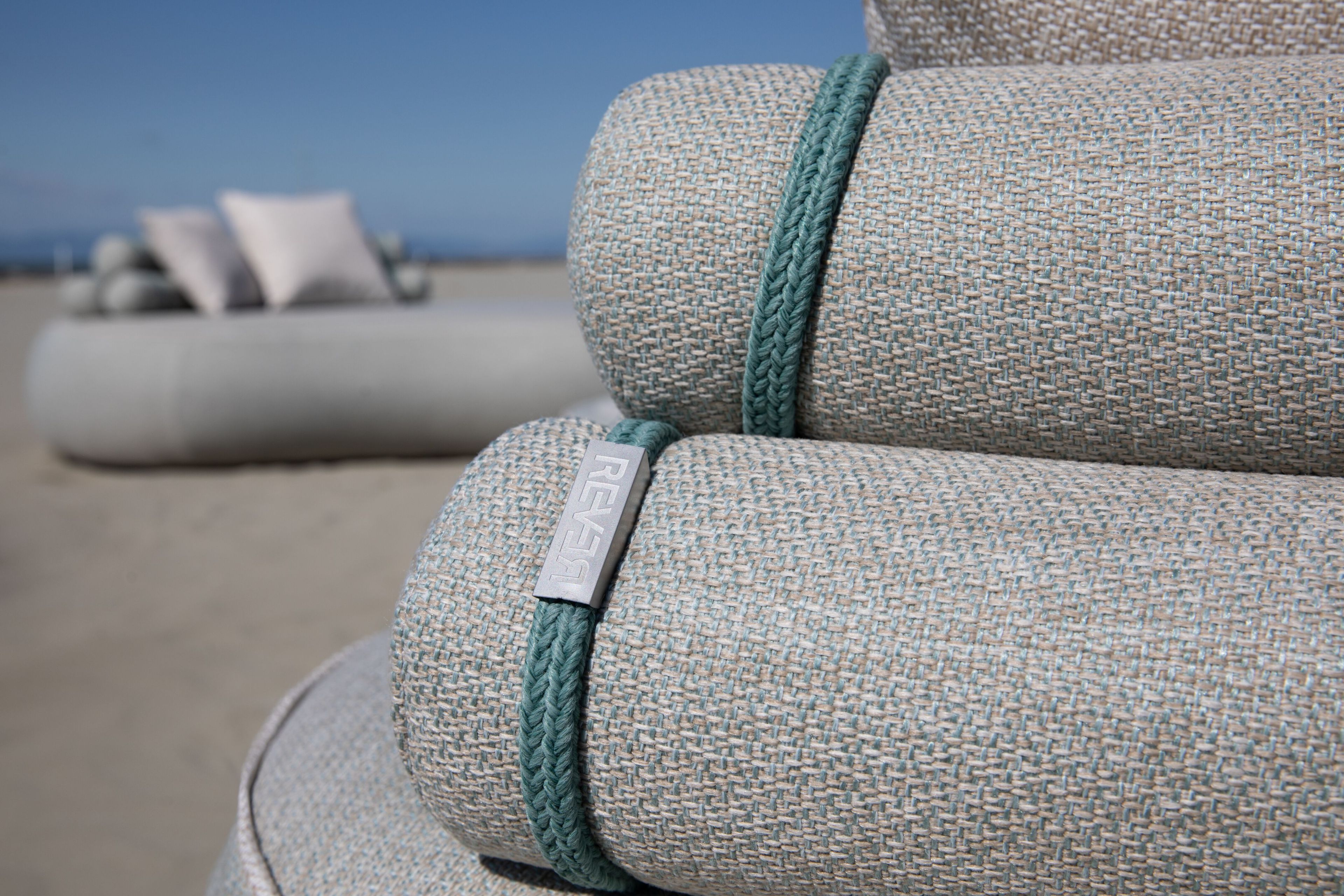 Изогнутый садовый диван из ткани Rever Brera ARCH-00075422 - Вид №1