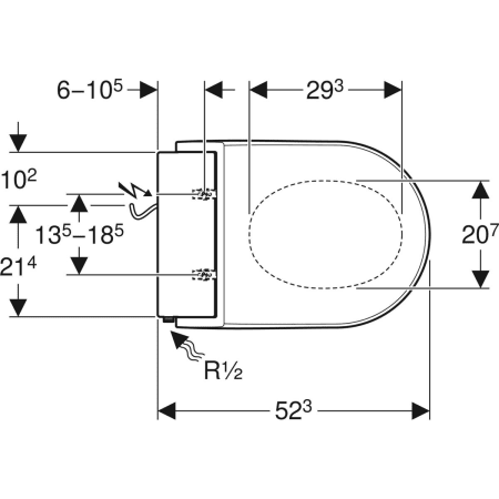 146.274.11.1 Крышка-биде Geberit AquaClean Tuma Comfort Geberit  - Вид №2