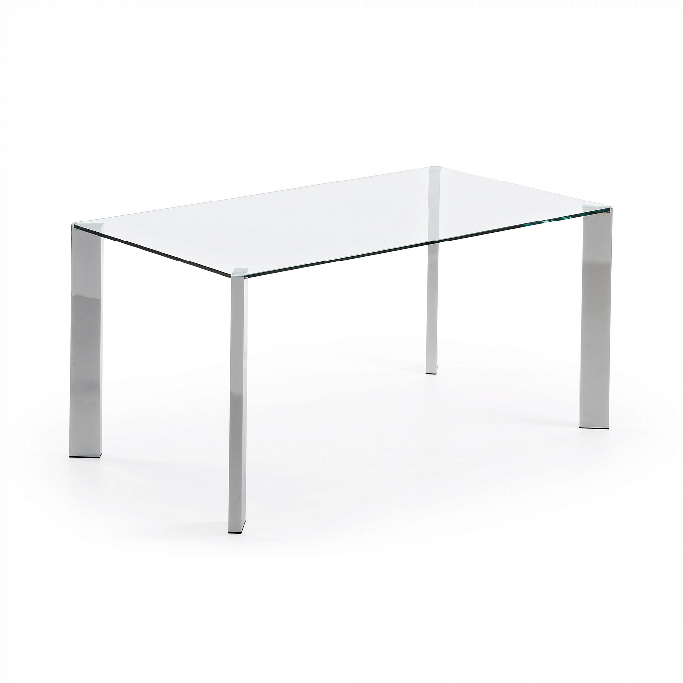 045508 Стол стеклянный Corner хромированный La Forma Spot