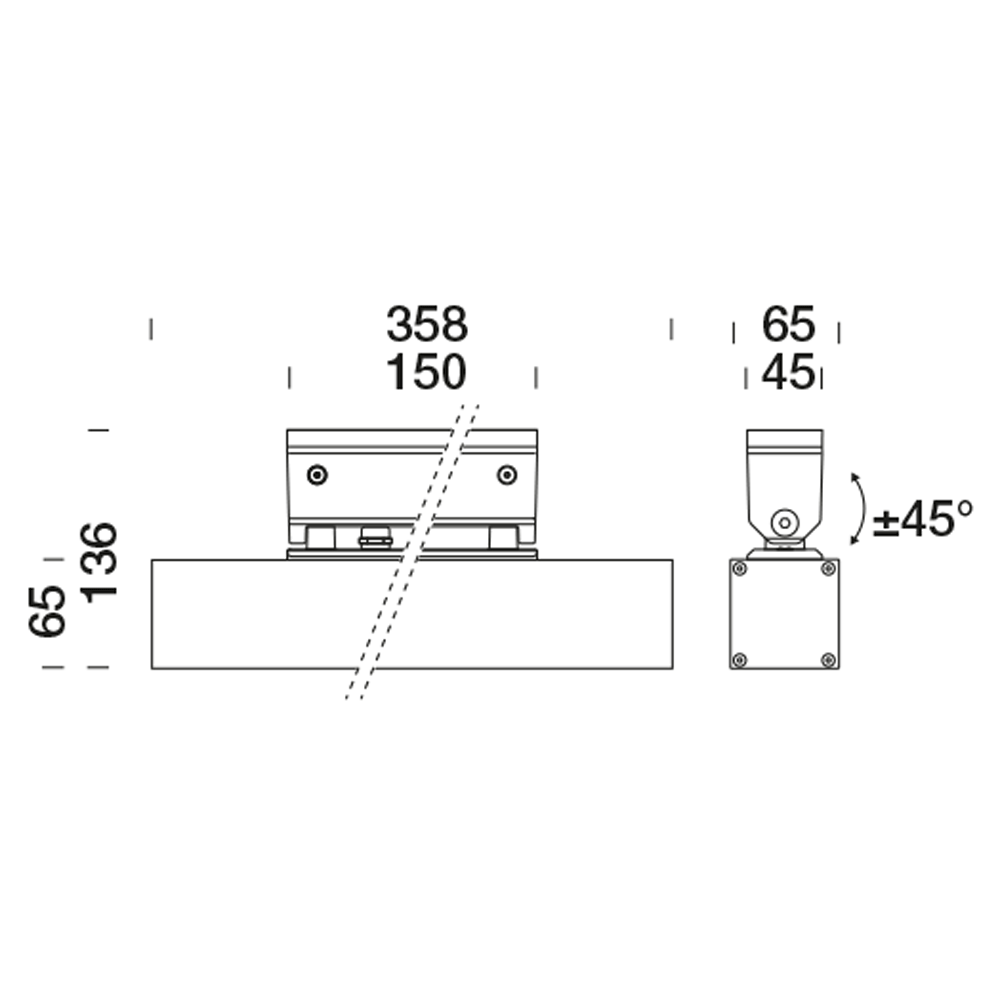 8415211 Подсветка стены Platek TETRA LINEARE  TETRA LINEARE 360 mm - 6 LED 3000K 12°  - Вид №2