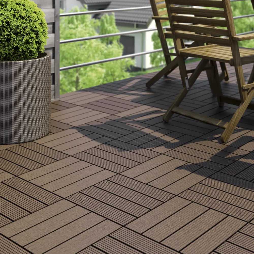 Садовая плитка ДПК 30x30 см шоколад Santreyd STLM-2184673 - Вид №7