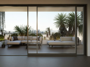 Алюминиевая раздвижная дверь-окно