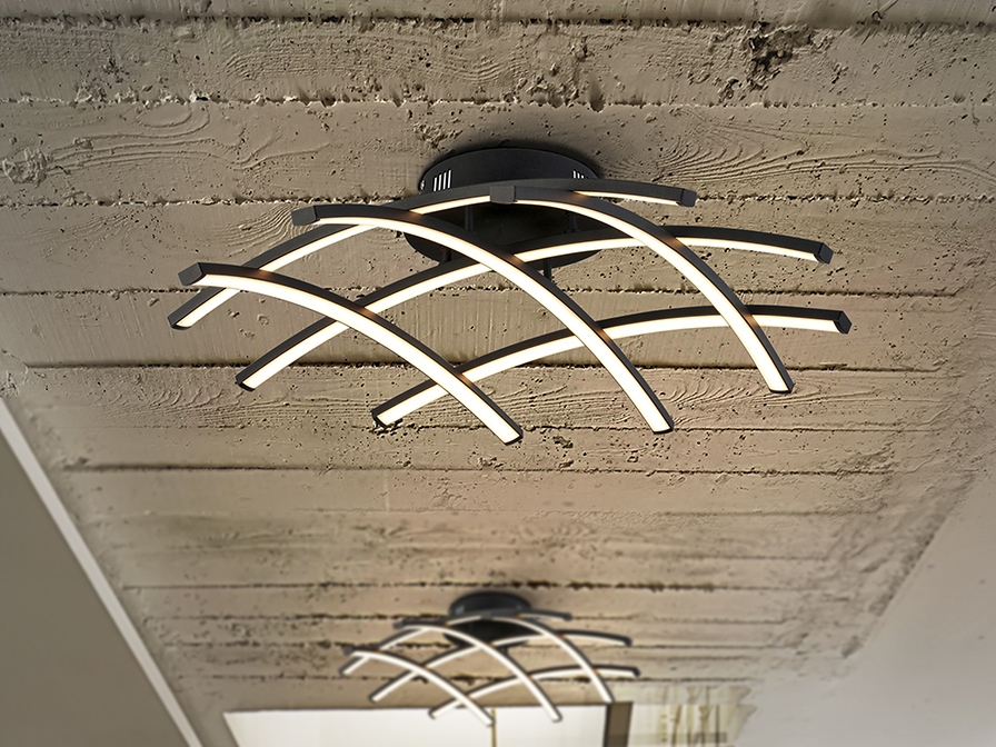 108995 Потолочный светильник 59Ø черный Schuller Trama - Вид №1