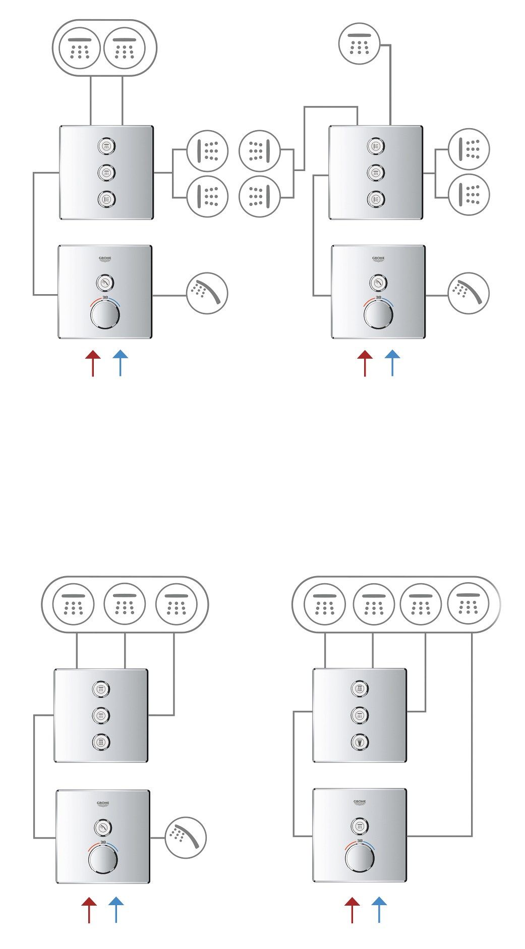 1 способ термостатический смеситель Grohe Grohtherm SmartControl ARCH-00031390 - Вид №4