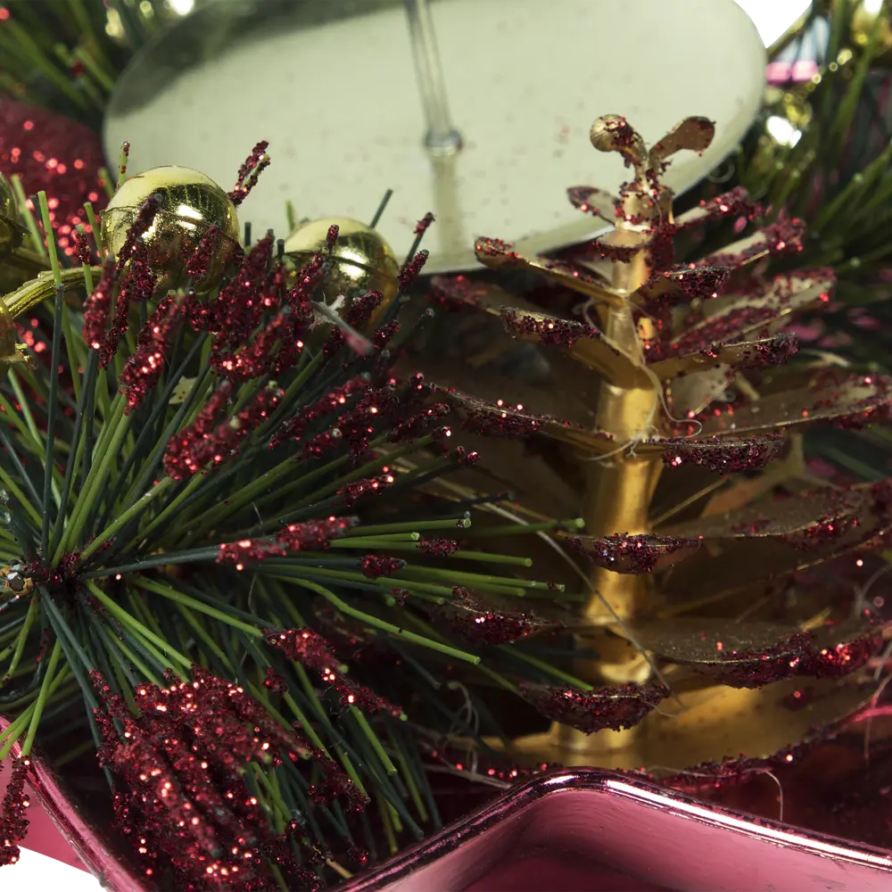 Подсвечник с шишками красный 16 см Santreyd STLM-2051453 - Вид №1