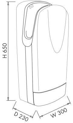 Saniline Автоматическая электрическая сушилка для рук из абс  Mp410  - Вид №1