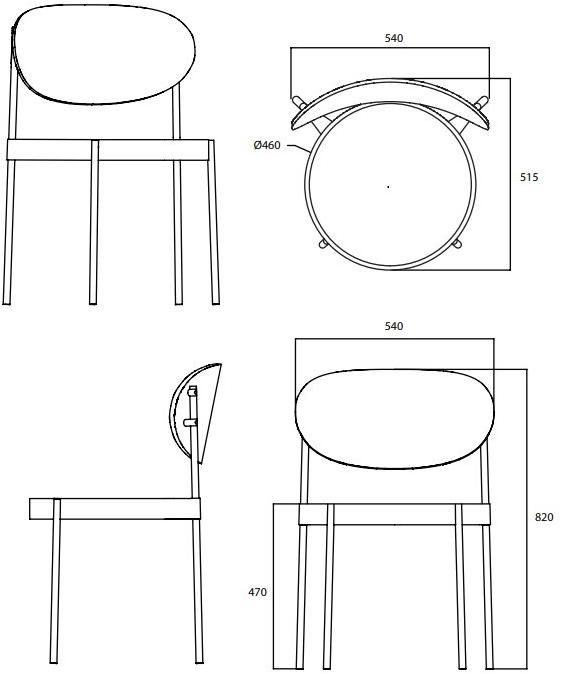Verpan Стул из мягкой ткани Series 430 910708 - Вид №8