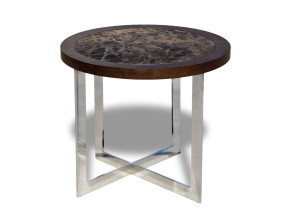 Круглый мраморный журнальный столик