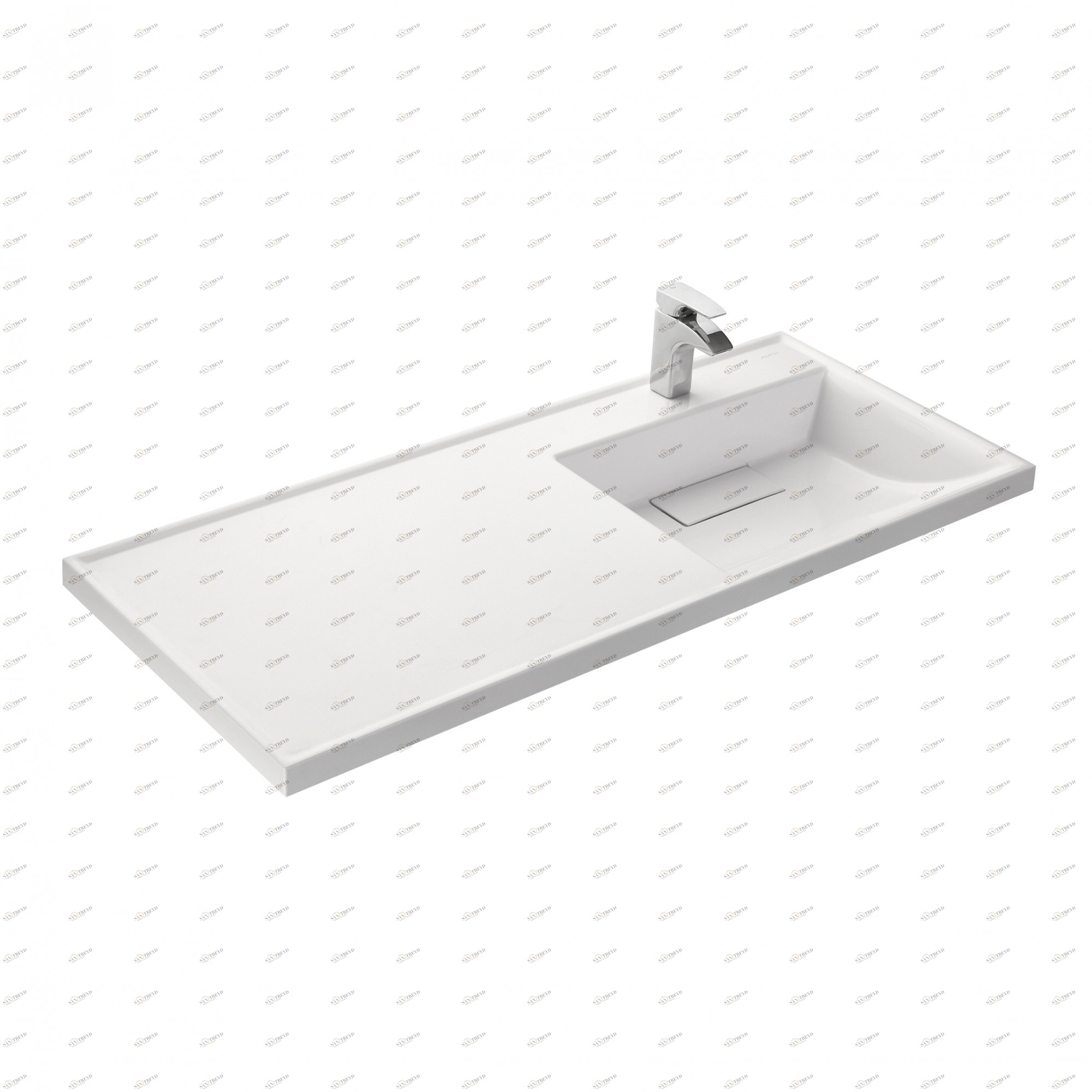 1A72243KLH010 Подвесная раковина настенная прямоугольная AQUATON ЛОНДРИ белая