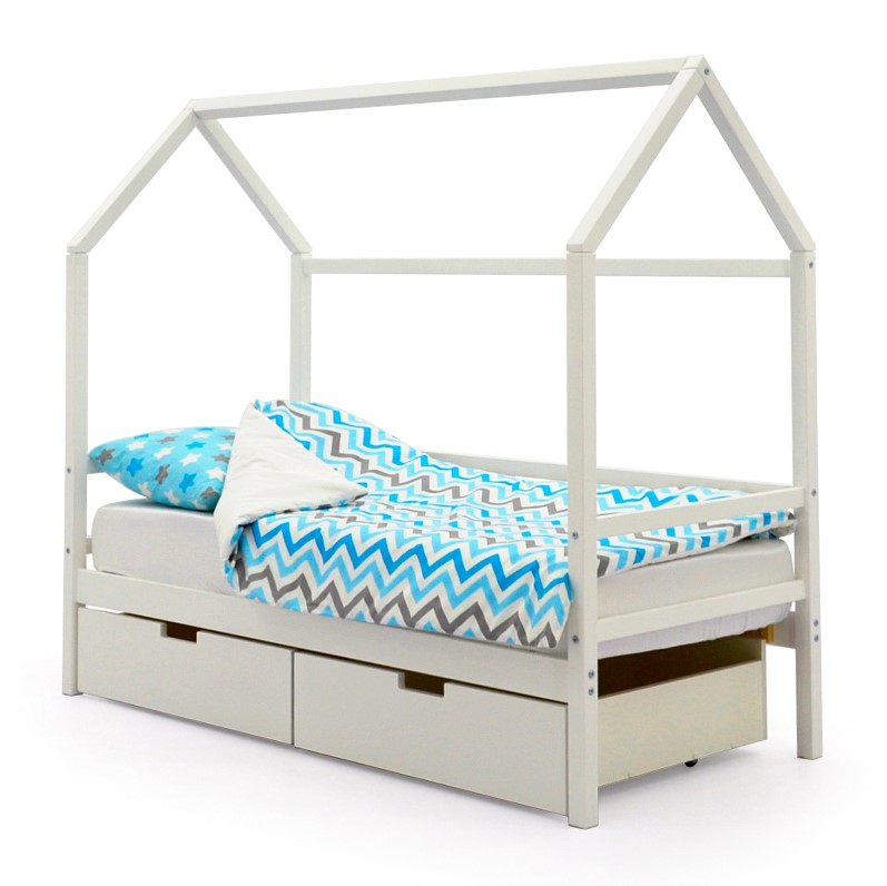 Кровать-домик детская белая Svogen БЕЛЬМАРКО  00-3833069 Белый Santreyd  - Вид №1