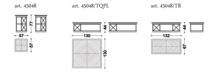 Деревянный прямоугольный журнальный столик OPERA CONTEMPORARY RODRIGO ARCH-00060565 - Вид №2
