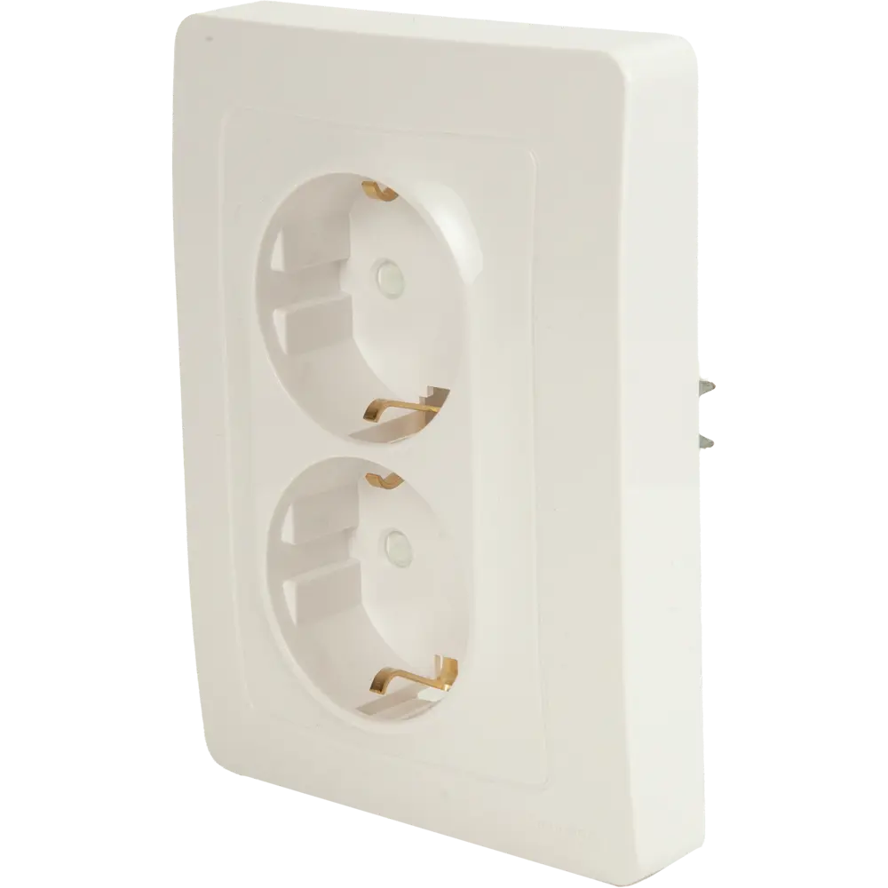 Розетка двойная встраиваемая Systeme Electric Blanca с заземлением со шторками цвет белый 86728849 STLM-2043664 - Вид №1