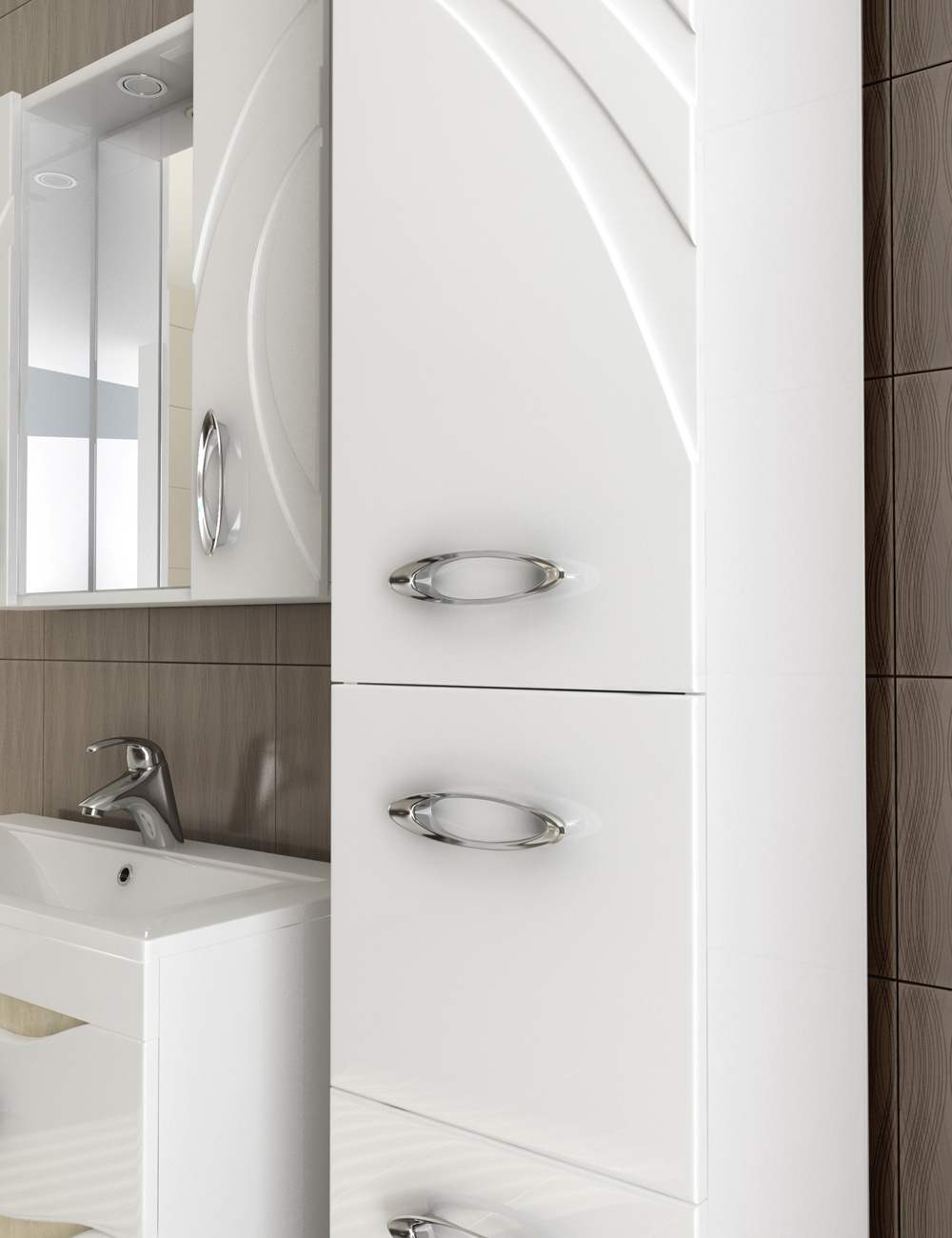 Пенал Mirella 300300⨉300⨉1890 мм белый Santreyd sun-id-665305 - Вид №1