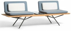 MANUTTI Скамья из ироко со спинкой San