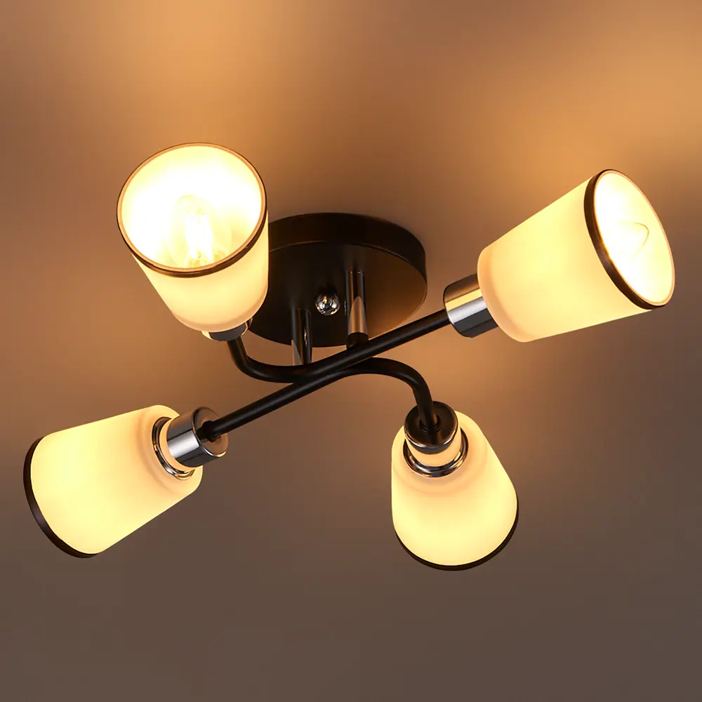 Люстра потолочная JLIGHT JESSY 4 лампы 16 м², цвет черный 84534229 STLM-2196590  - Вид №2