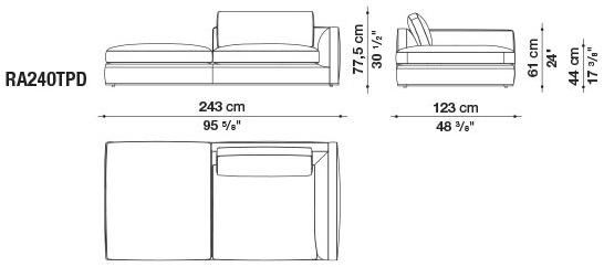 B&B Italia Модульный угловой диван из ткани Richard sun-id-1472345 - Вид №79