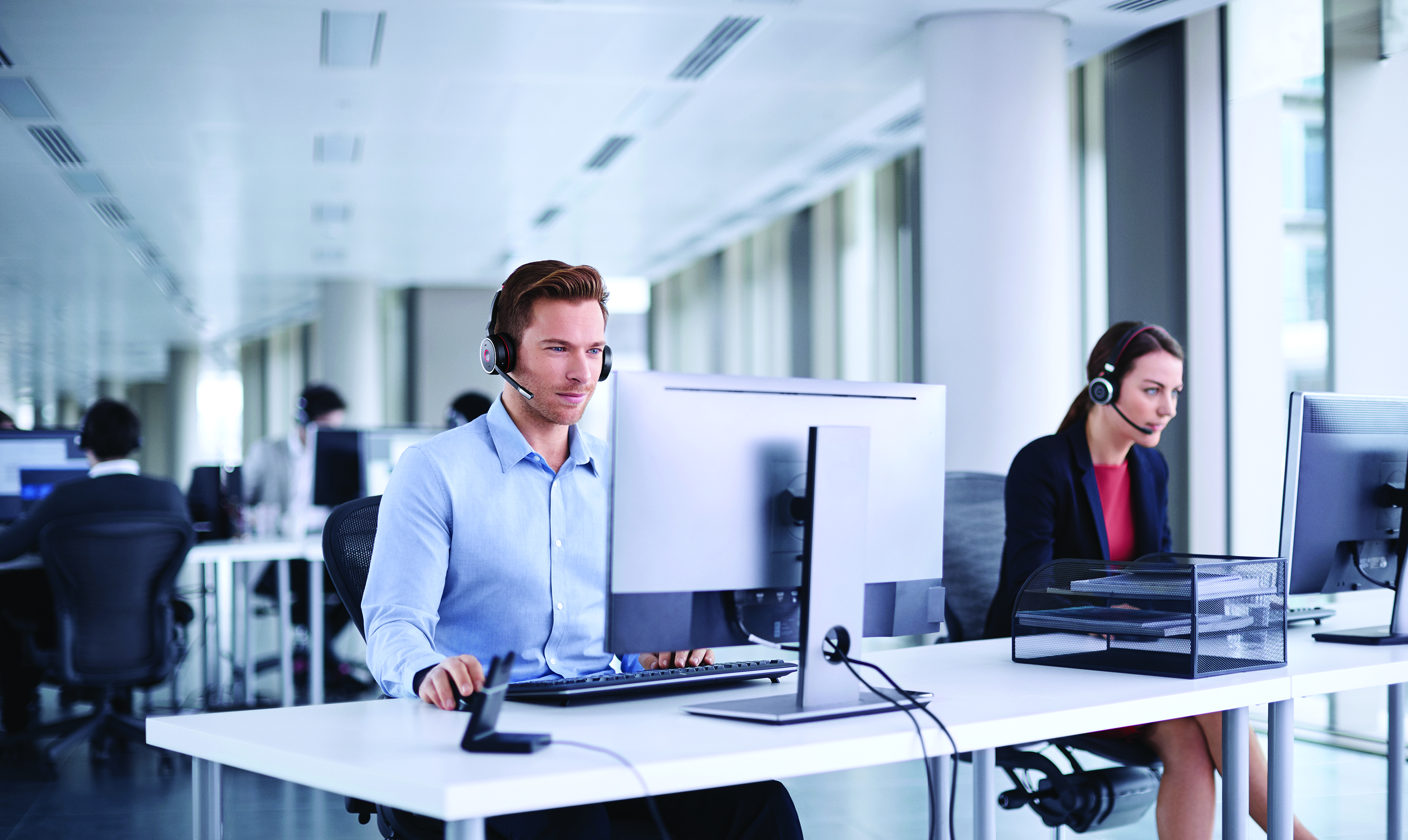 7599-832-199 evolve 75 stereo ms, charging stand & link 370 Jabra Santreyd  - Вид №16