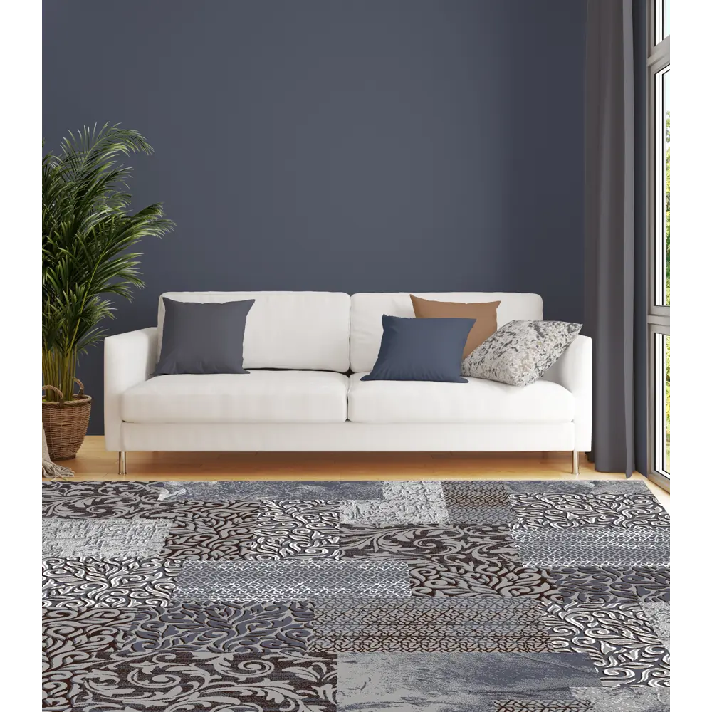 Дорожка ковровая «Вербена» 1 м, цвет серый ВИТЕБСКИЕ КОВРЫ STLM-2025116 - Вид №4